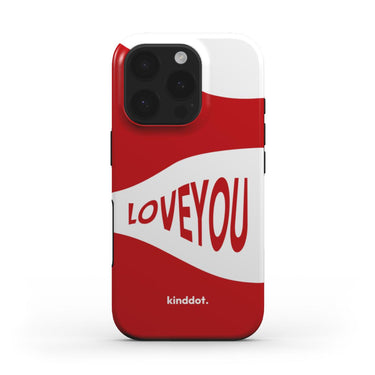 Telefono dėklas "I LOVE YOU" baltas