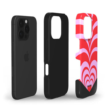 Telefono dėklas "HEARTS" juodas