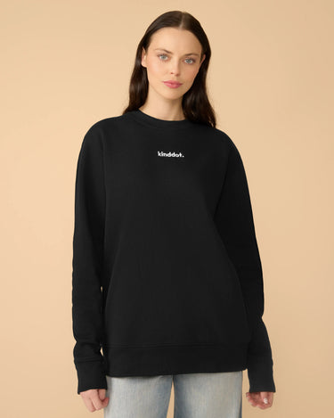 Juodas džemperis kinddot.