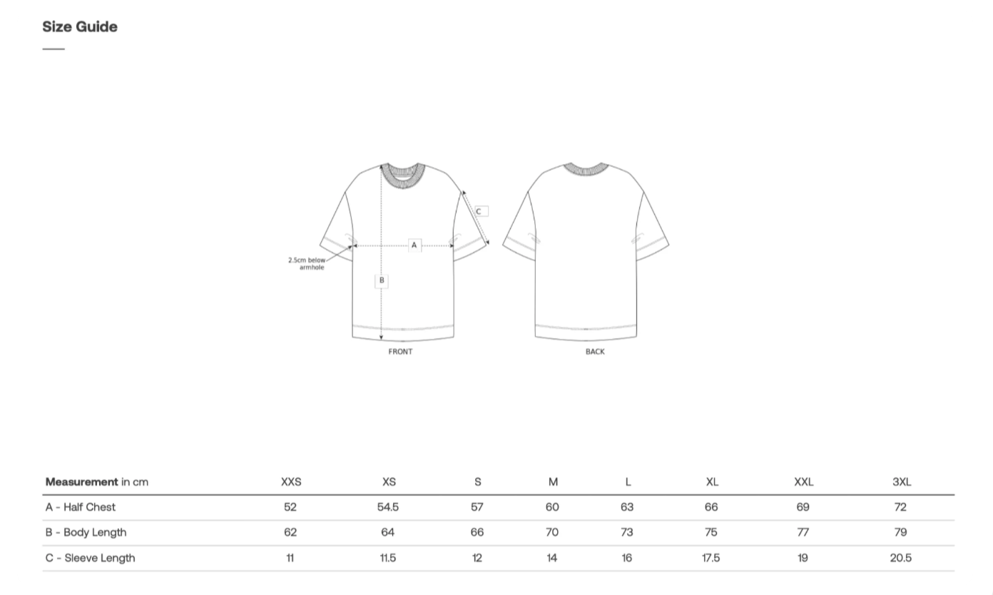 Dydžių lentelė – KIND. PADEL T-SHIRT